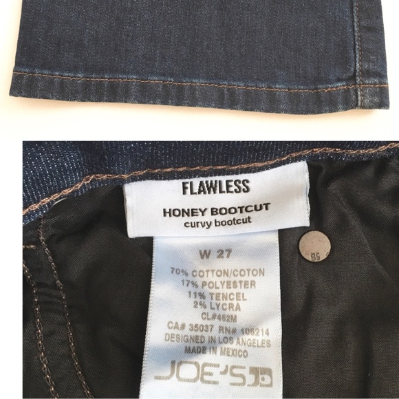 JOE’S JEANS Flawless Honey Boot Cut Curvy Cotton Stretch Jeans, Corra, Size 27 - Picture 5 of 8